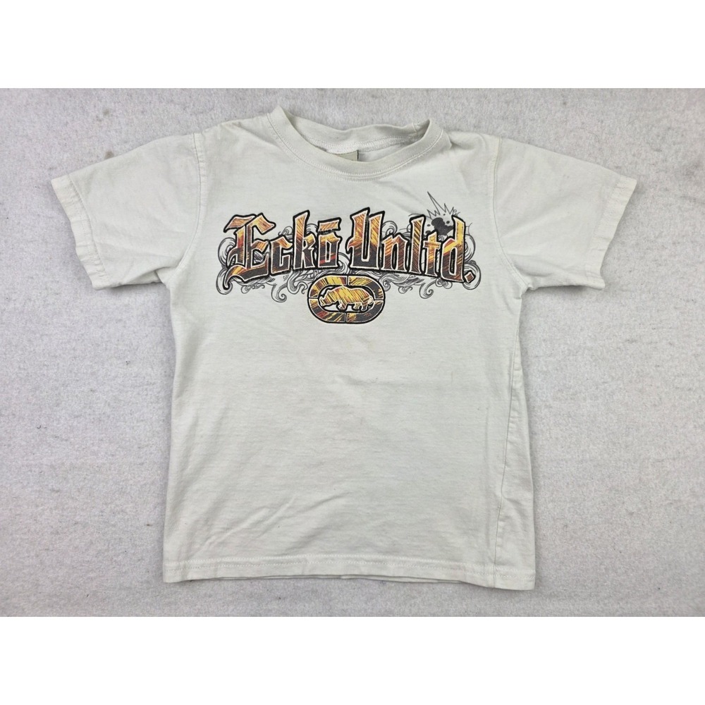 Y2K Ecko Unltd Urban Wear Shirt 3T Graffiti Logo Spellout 2000s *READ*